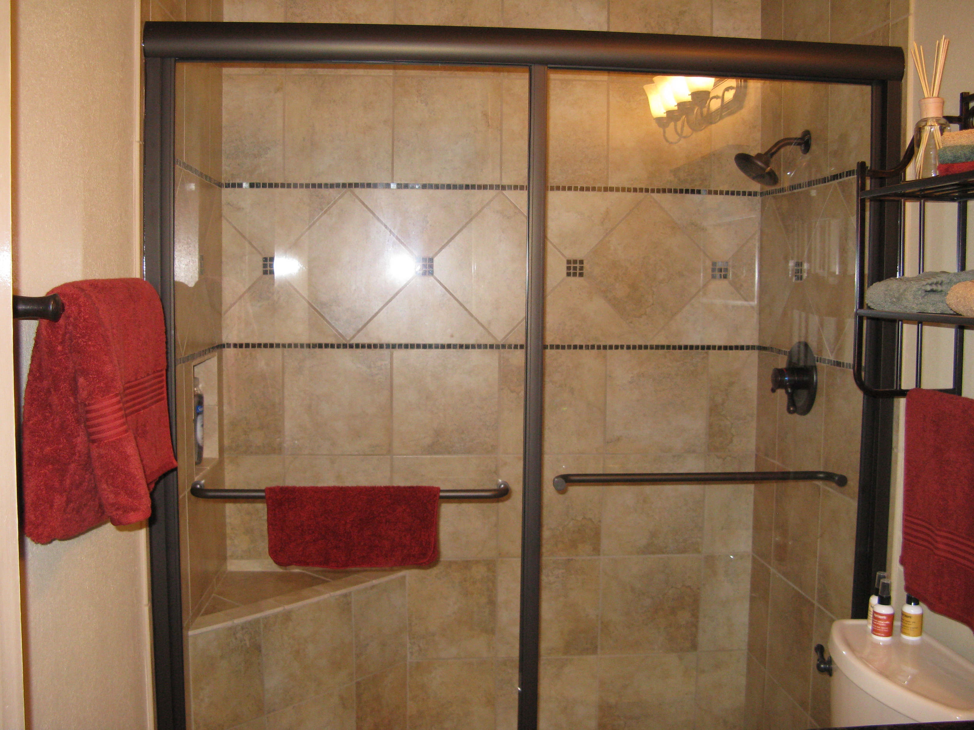 bathroom remodel w/custom tilework